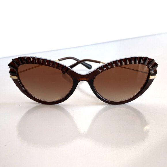 Dolce & Gabbana DG 6135 - 315913 Brown Cat Eye Sunglasses main image 15